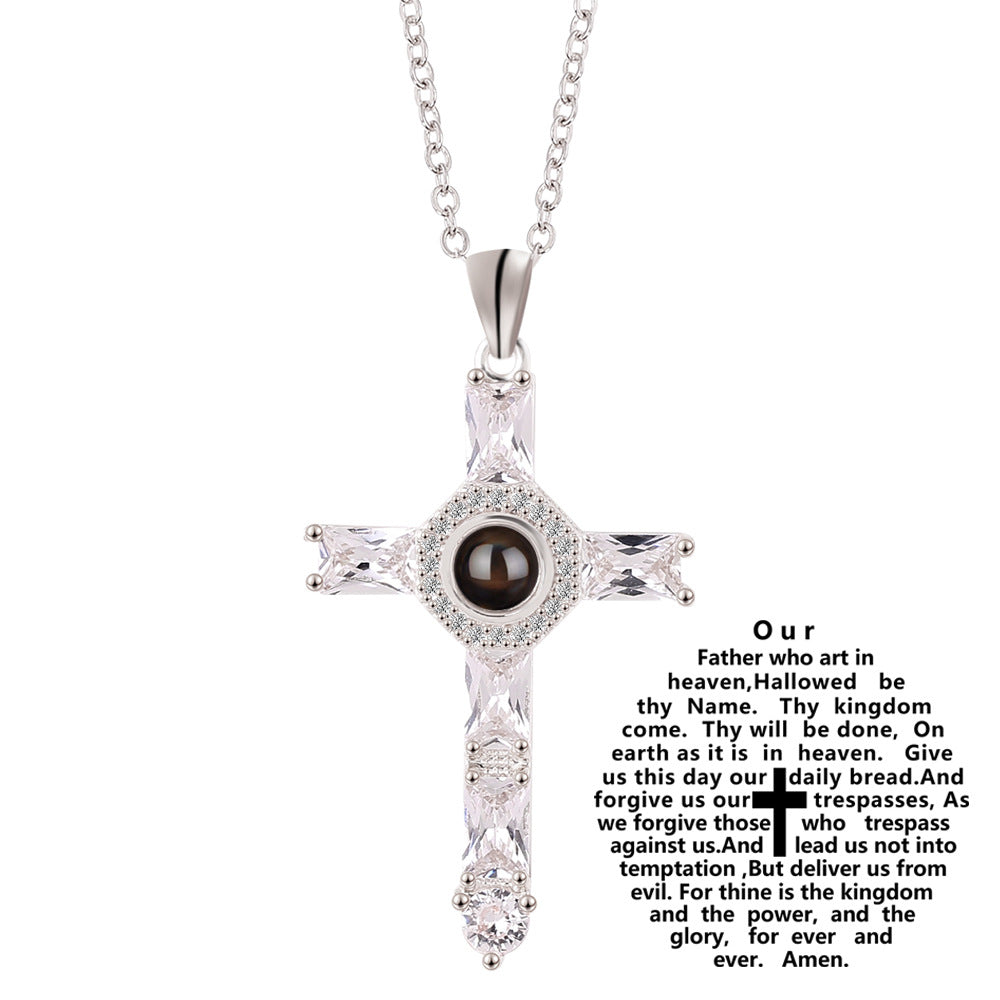 Wholesale Cross Projection Alloy Necklace